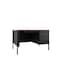 Hirsh Pedestal Desk Commercial Desks, 30 in D X 29.5 in H, 48 in W X Steel, Black / Walnut 22652 - alternate 1